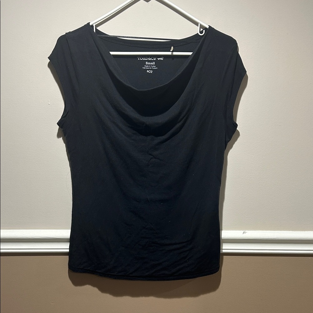 Toad&Co Black Cowl Neck Top